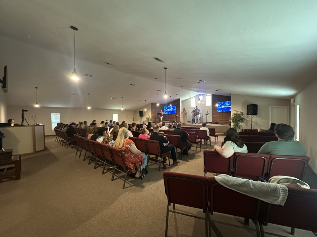 Sunday worship service inside City Church